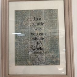 Gandhi Framed Art Quote