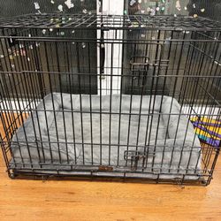 Dog Crate And Dog Bed