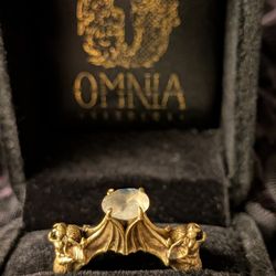 OMNIA Studios Nocturne Moonstone Ring, Size 7.5