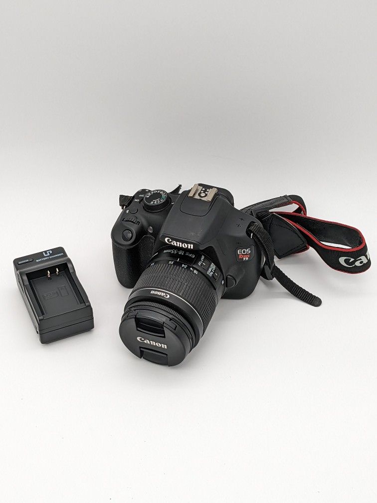 Canon EOS Rebel T5 18.0 MP DSLR Camera w/ Charger and 18-55mm Lens