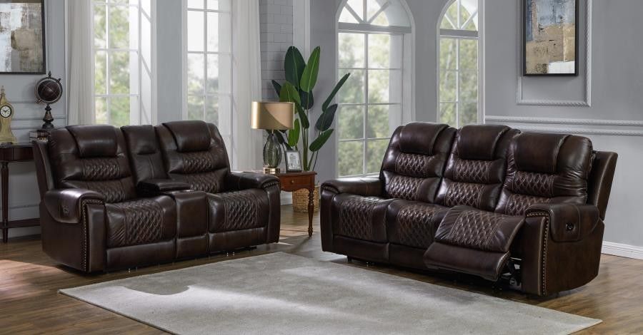 New Sofa And Loveseat Both With Power Recliners Power Headrests And Genuine Leather 
