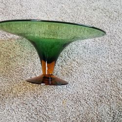Blenko hand-blown glass bowl