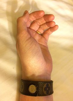 wrist louis vuitton leather bracelet