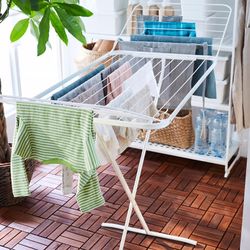 MULIG IKEA Drying rack, indoor/outdoor, white 68” x 22.5” x 40.5”