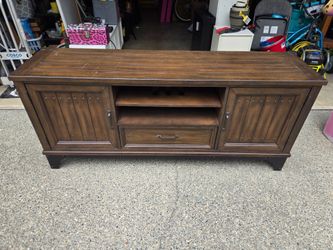 70” Industrial Farmhouse TV Stand w/ Built-in Power Strip