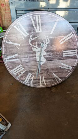 Wooden Deer Clock