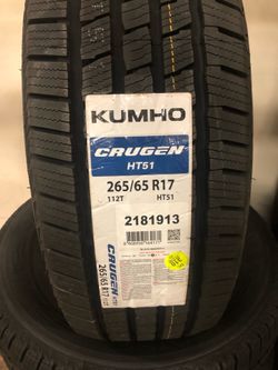 Brand New Tires (1) Kumho Crugen HT51 (265/65R17) (Single) ($149)