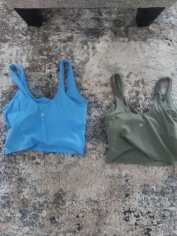 Lululemon Sports Bras Blue & Olive Green