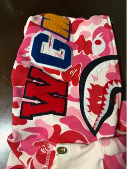 Pink Full Zip Bape Hoodie