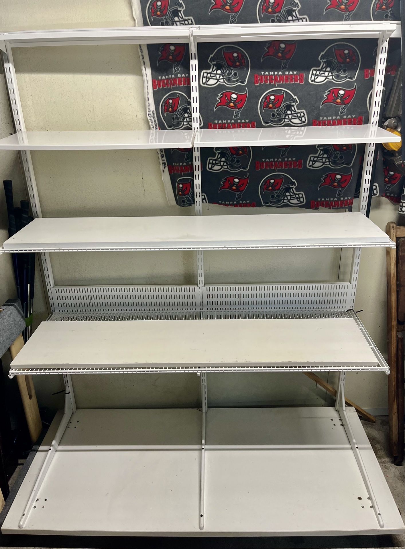Gondola Retail Shelf On Wheels 48”W X 65”H