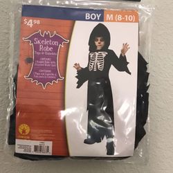 Boys skeleton robe costume