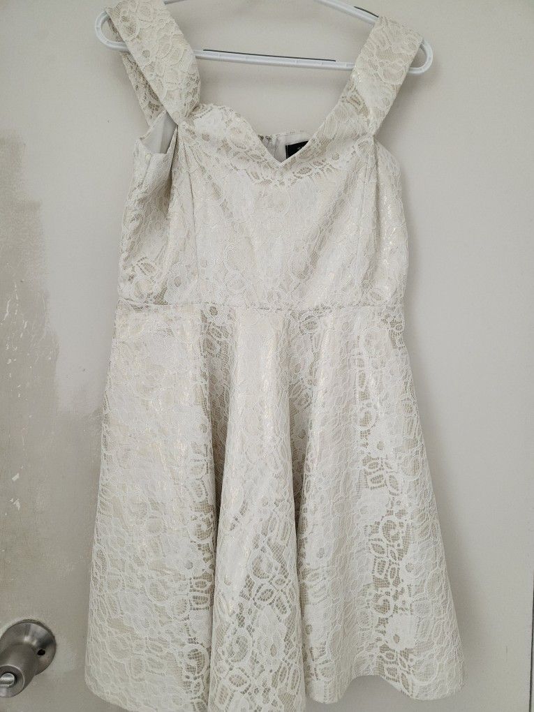 Off White Skater Dress
