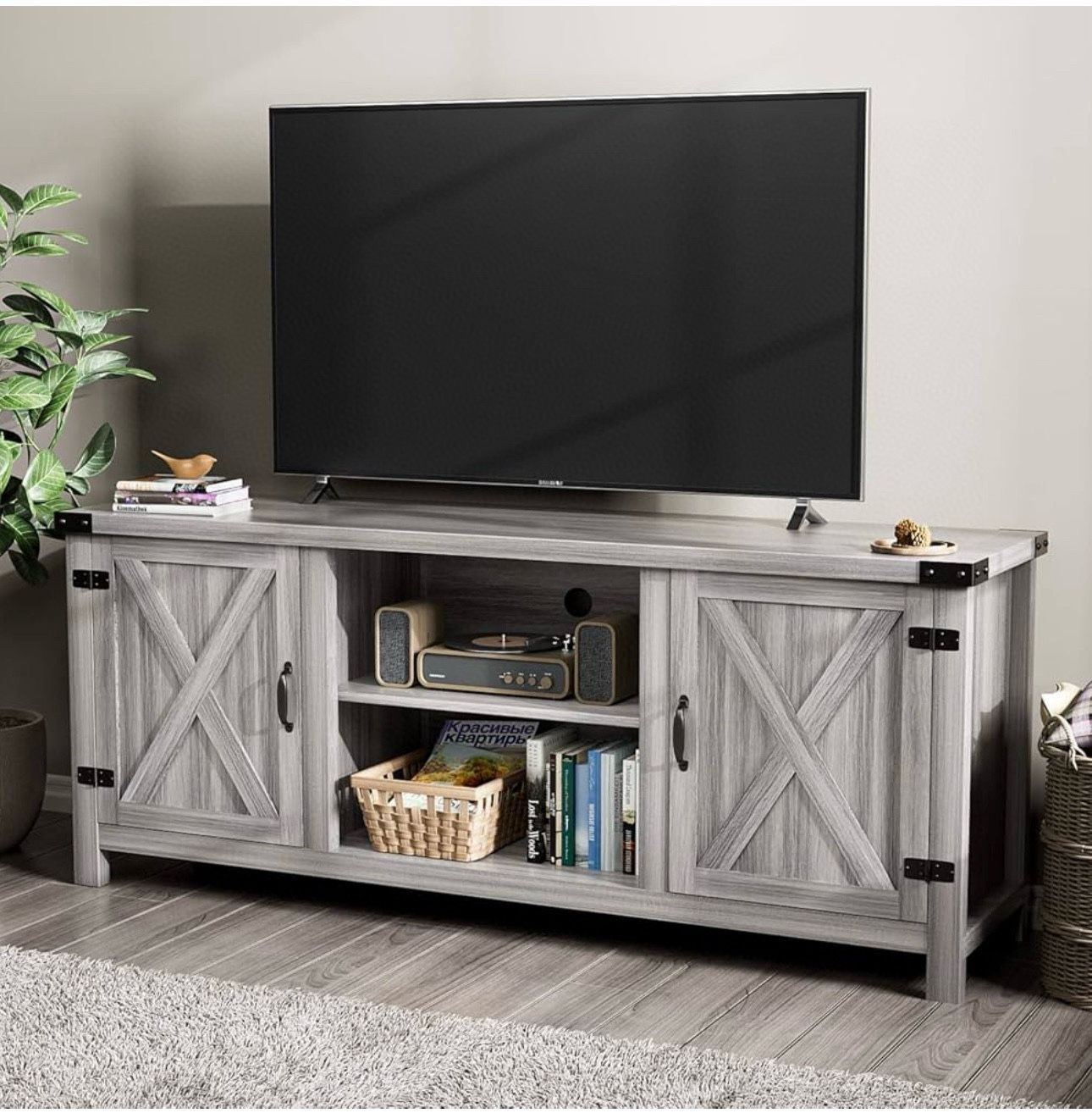 Gray Tv Stand 