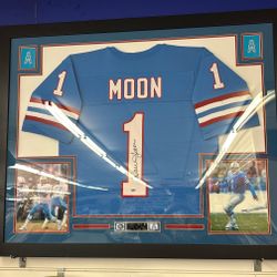 AUTHENTICATED Signed Warren Moon Jersey 