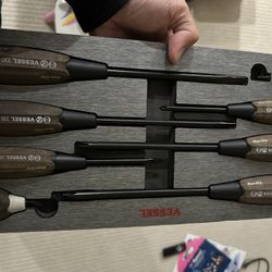 Vessel Composite Wood Screwdriver Set Made In Japan 
