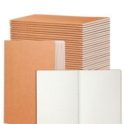 miikoul 24 Pack Dot Grid Notebook Journals Bulk,80GMS,5.5x8.3 inch,60 Pages/30 Sheets,A5 Subject Notebooks for Students School Office Traveler Sketchi