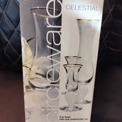 Circleware 3 Piece Vase and Candleholder Ser
