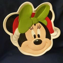Disney Minnie Mouse Christmas Plate