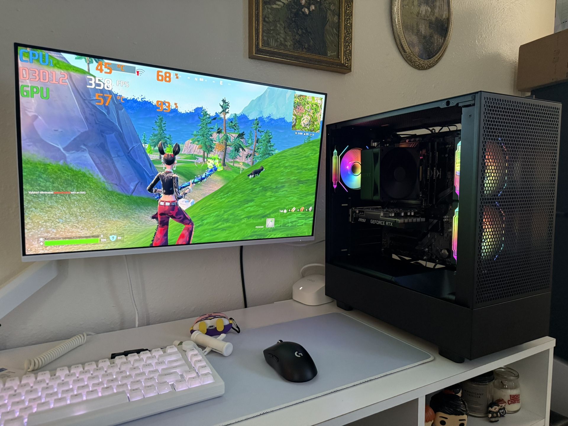 Black Gaming Pc Computer Desktop RTX 3050 / I5-13400F