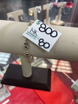 14k Hamsa Hand Bracelet