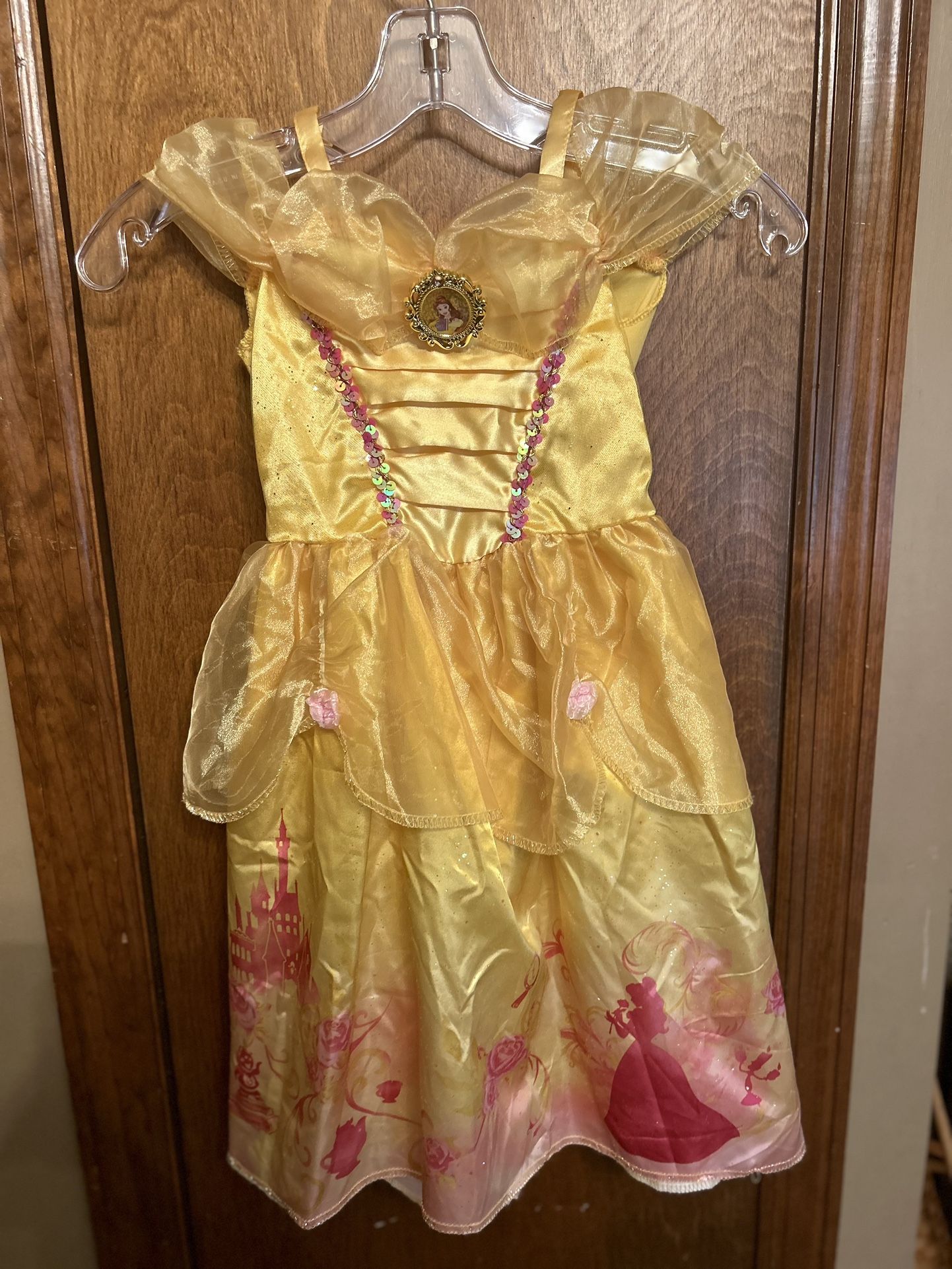 Disney Belle princess dress Beauty & the Beast 4-6X Gown Costume halloween Dress