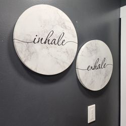 Home Decor Wall Art Inhale Exhale Circle