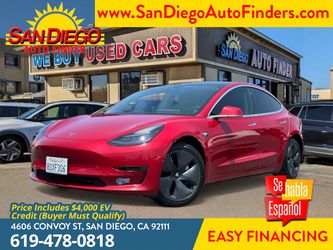 2018 Tesla Model 3 Long Range Battery RWD, PRICE REFLECTS $4K