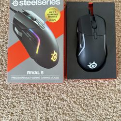 SteelSeries Rival 5 Gaming Mouse – Like New, Selling Cheap! 🎮🔥