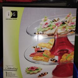 Indiana Glass Double Tray
