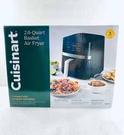 New Open Box Cuisinart 2.6-Quart Air Fryer With 3 Cooking Functions, Stainless Steel & Black