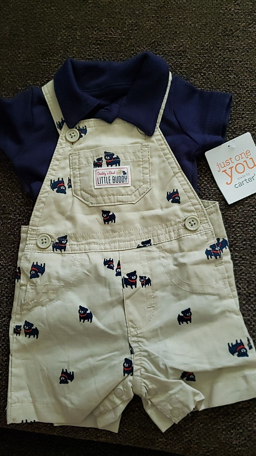 Boys carters overall shorts