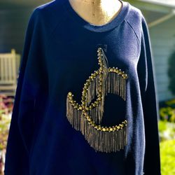 JUICY COUTURE SALE!!NEW-SWEATSHIRT W/GOLD CHAIN DETAILS- A MUST 