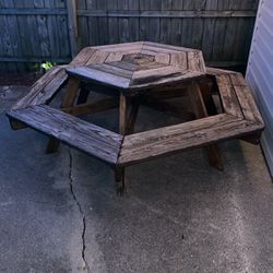 Large Wooden Picnic Table 