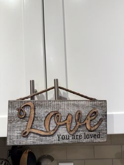 Love wall wooden plaque - 4.5 by 10 inches
