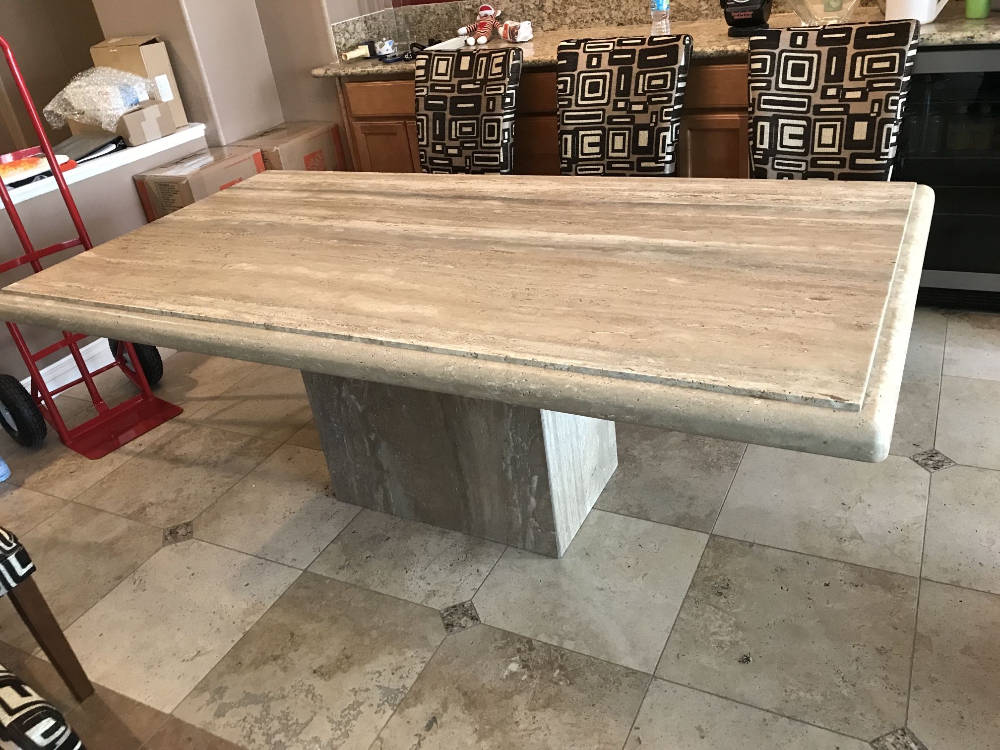 Travertine dining table Only