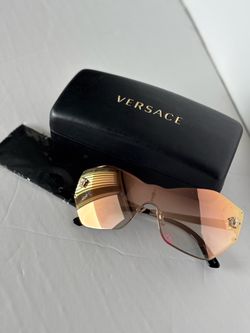 VERSACE; ( Authentic) WOMEN RIMLESS SUNGLASSES IN GOLD AND BROWN GRADIENT