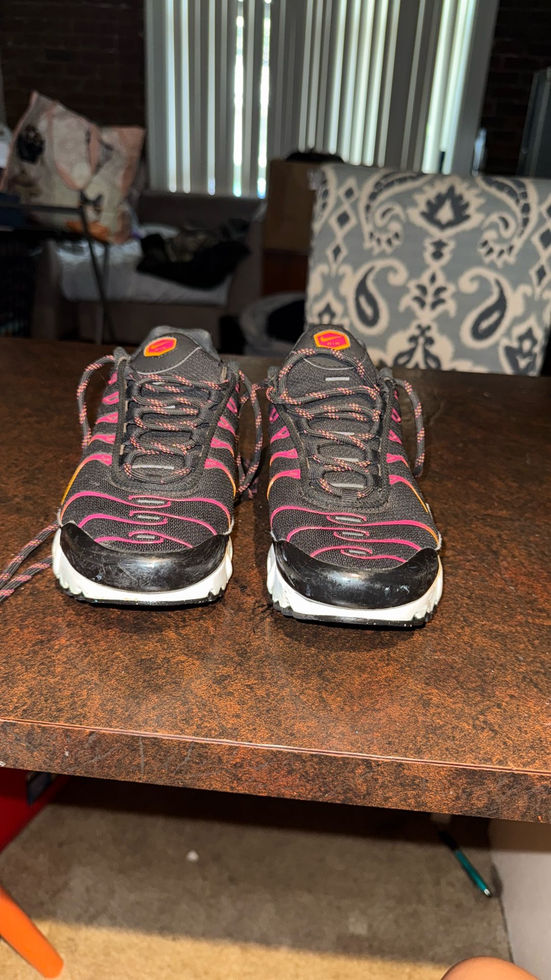 Boys Nike Air Max GS Black Active Pink
