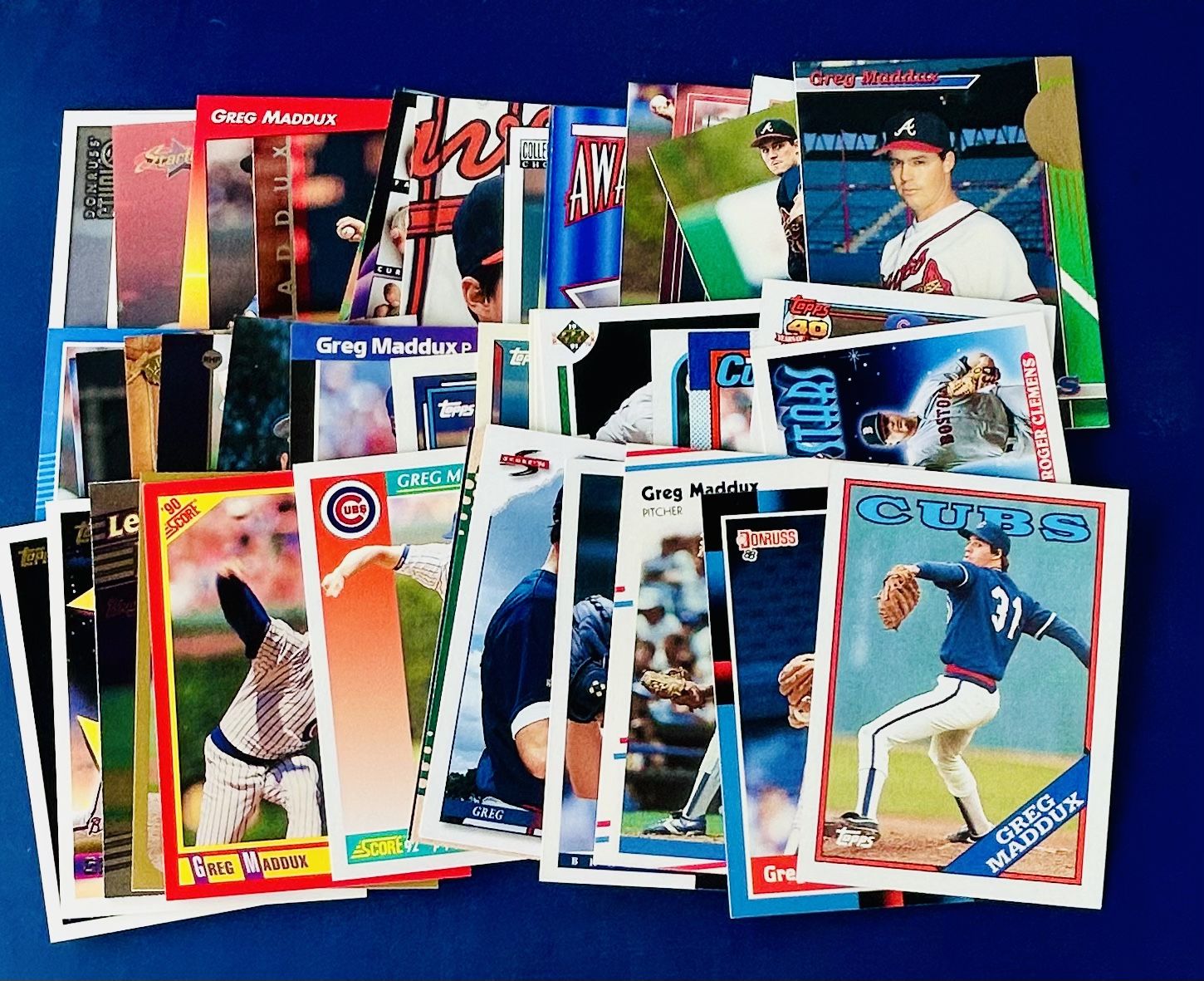 Greg Maddux Baseball Card Lot