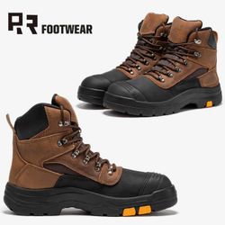 Botas de Trabajo RR Footwear – Punta de Acero – Impermeables – Talla 9 – Nuevas — RR Footwear Steel Toe Waterproof Work Boots – Size 9 – Brand New