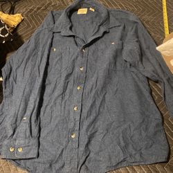 Mens Long Sleeve Button Up Collar Shirt 2XL Never Worn