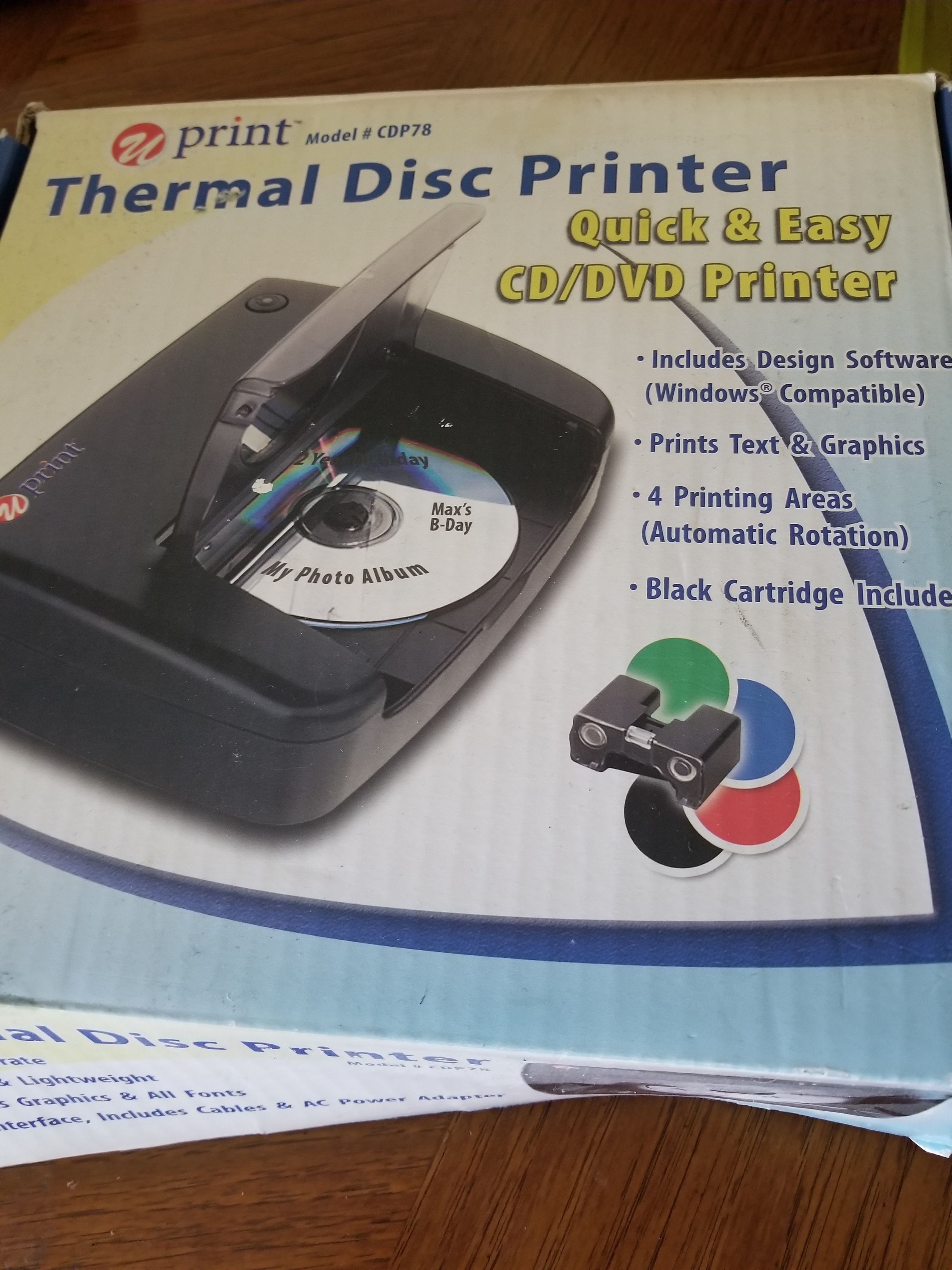 U-PRINT CDP78 thermal disc printer