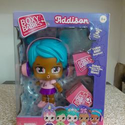 Boxy Babies Addison Doll with Two Shopping Boxes