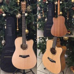 Brand new acoustic guitar cutaway with Case