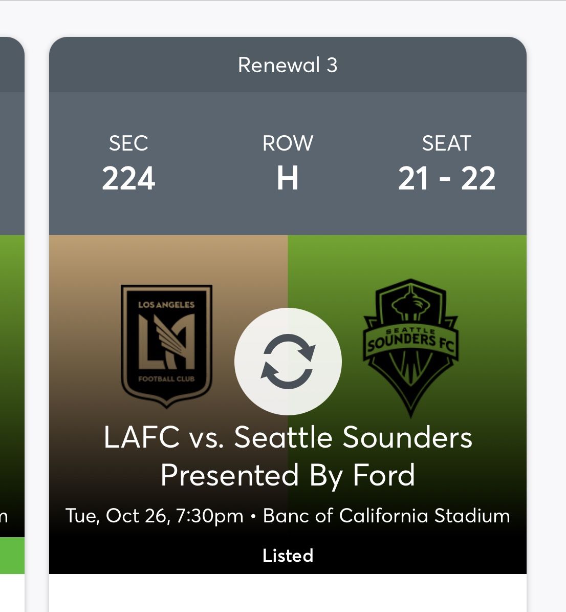 LAFC $60 For Two Tickets Vs Sounders