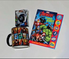 Marvel Avengers hero Mug, Watch, Book