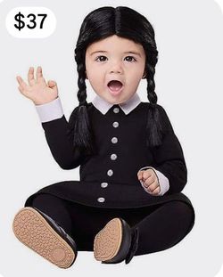 The Addams family, Wednesday infant Halloween costume size 18/24 months