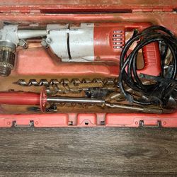 Milwaukee 1107-1 1/2" Heavy-Duty 2-Speed Right Angle Drill w/ Case  ~