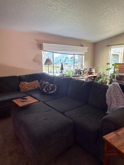 Large Dark Gray Sectional Sofa