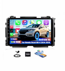Car Stereo Radio Honda Vezel HRV 2014 2015 2016 2017 2018 2019, Wireless CarPlay Android Auto, 9” Touch Screen Head Units, Backup Camera