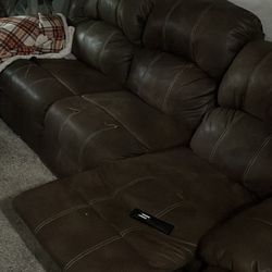 Free Recliner Leather Couch